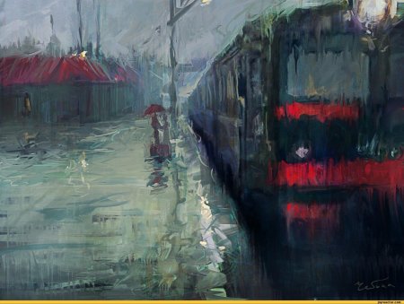 Картина поезд