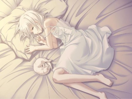 Спящая девушка аниме