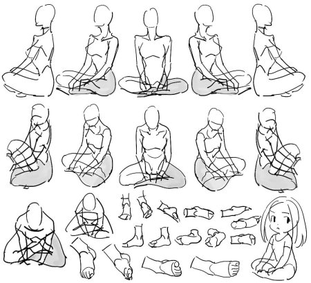 Поза лотоса референс