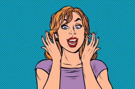 Удивленная женщина рисунок