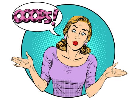 Поп арт девушка думает