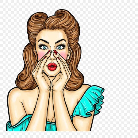 Девушка в стиле поп арт