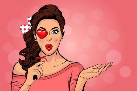 Девушка в стиле поп арт