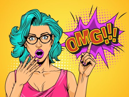 Девушка поп арт