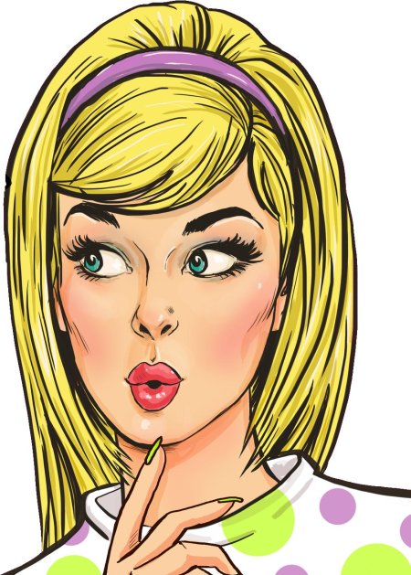 Поп арт девушка