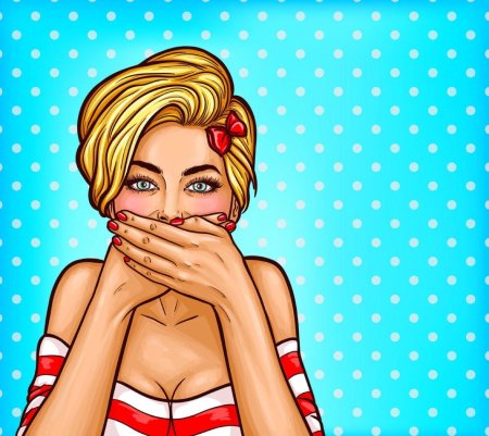 Девушка в стиле поп арт