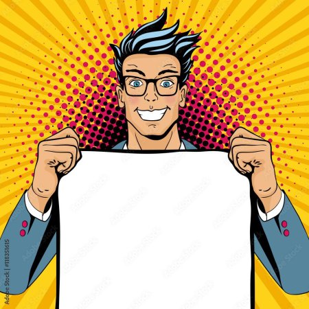 Мужчина в стиле поп арт