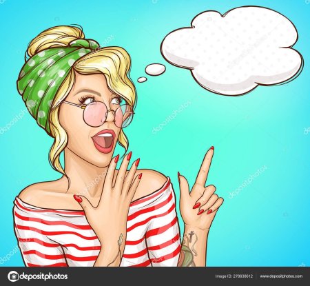 Поп арт девушка блондинка