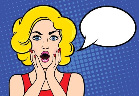 Поп арт блондинка