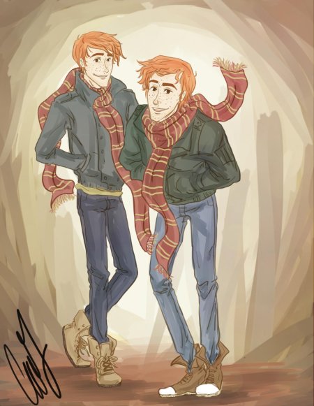 Фред и джордж уизли арт
