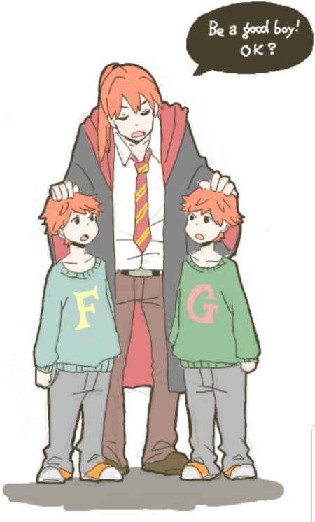 Джинни фред и джордж уизли аниме