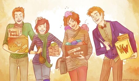 Джинни рон и близнецы уизли арт