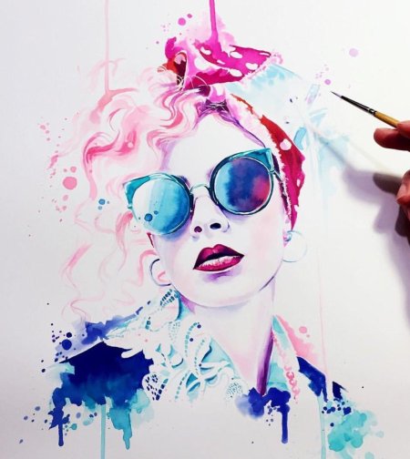 Фэшн акварель