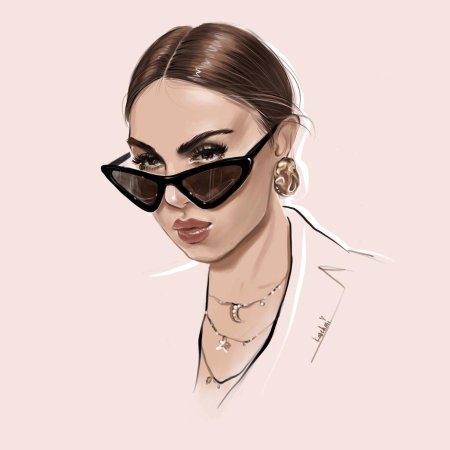 Фэшн иллюстрация лицо