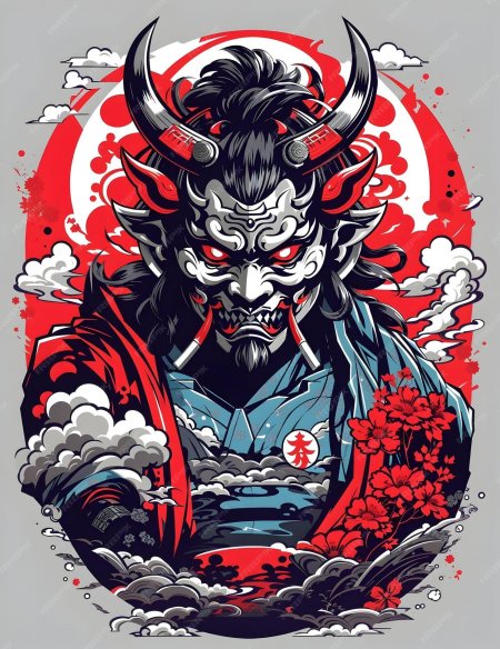 Японский демон самурай