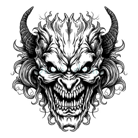 Эскиз тату демон