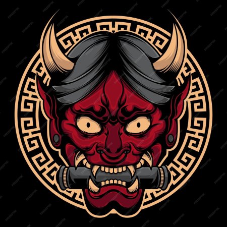 Японская маска демона тенгу