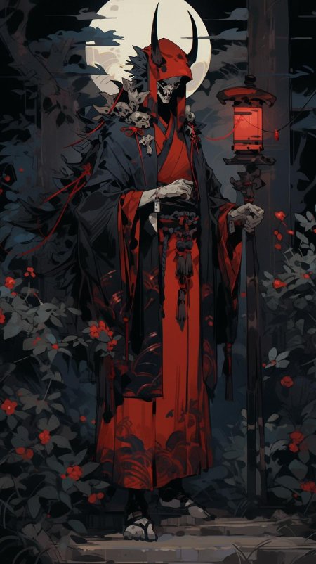 Японский демон арт