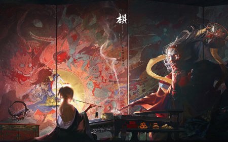 Самурай живопись