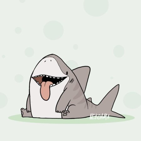 Акула мультяшная милая