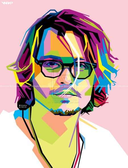 Поп арт портрет джонни депп