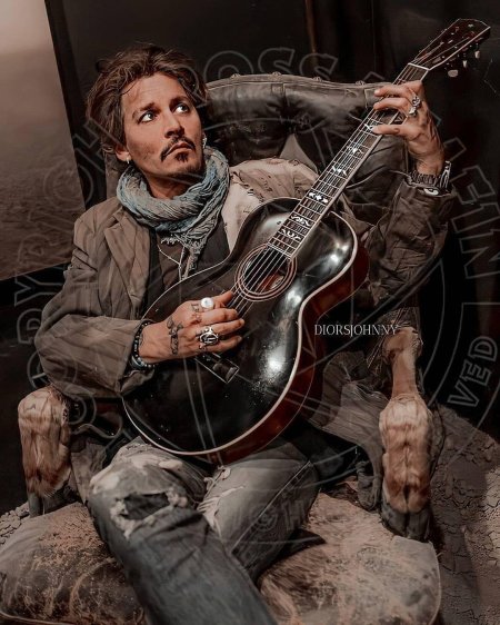 Джонни депп с гитарой