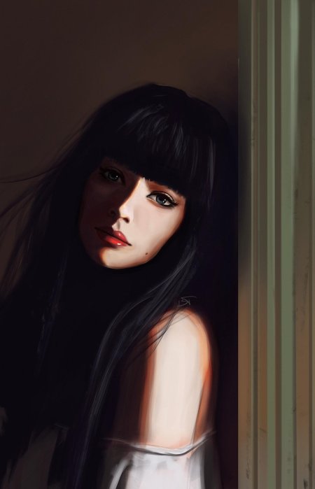 Девушки с черными волосами