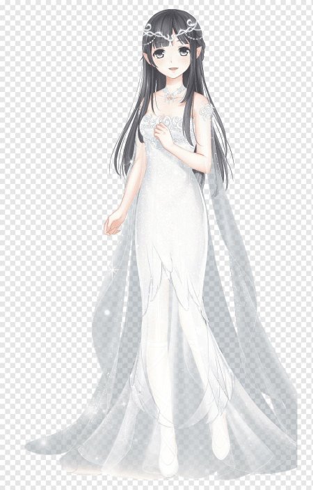 Аниме девушка в средневековом платье