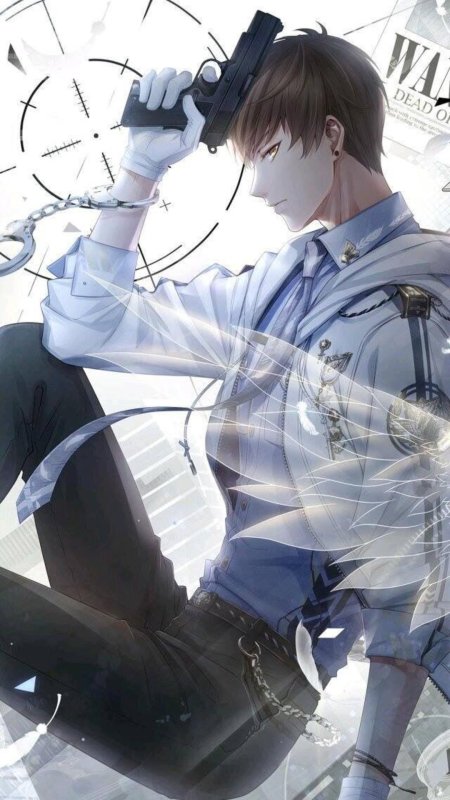 Аниме парень полицейский