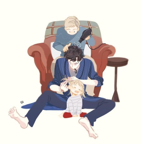 Шерлок и джон омегаверс арт