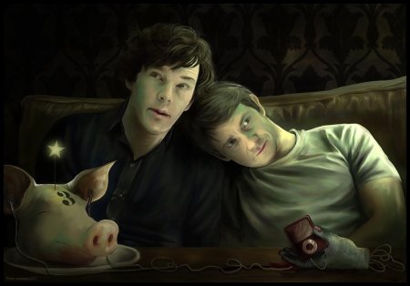 Бенедикт камбербэтч и мартин фримен шерлок