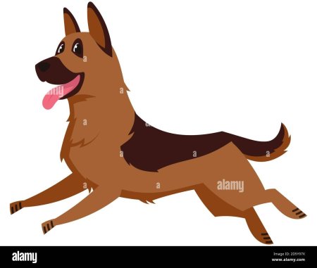 Немецкая овчарка рисунок для детей