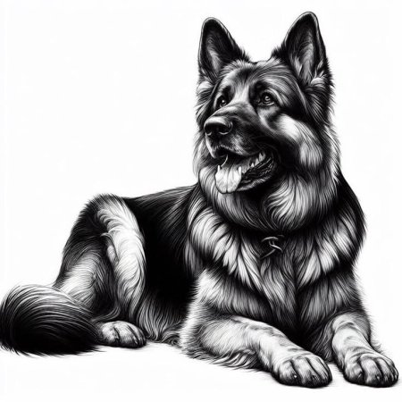 Восточноевропейская овчарка рисунок