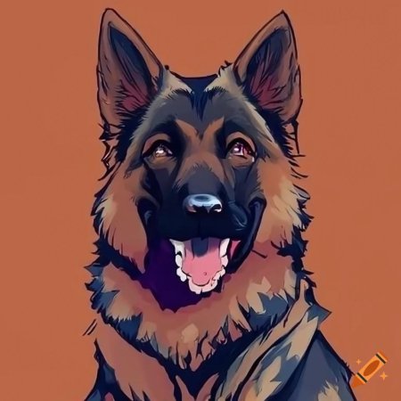 Овчарка немецкая рисунок