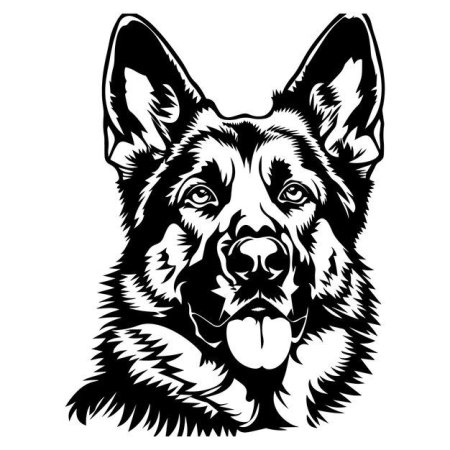 Немецкая овчарка рисунок карандашом