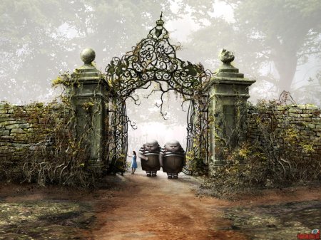 Алиса в стране чудес зазеркалье лес