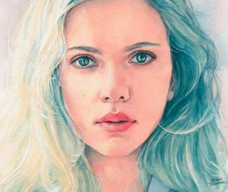 Скарлетт йоханссон арт портрет