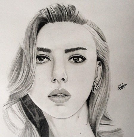 Скарлетт йоханссон рисунок