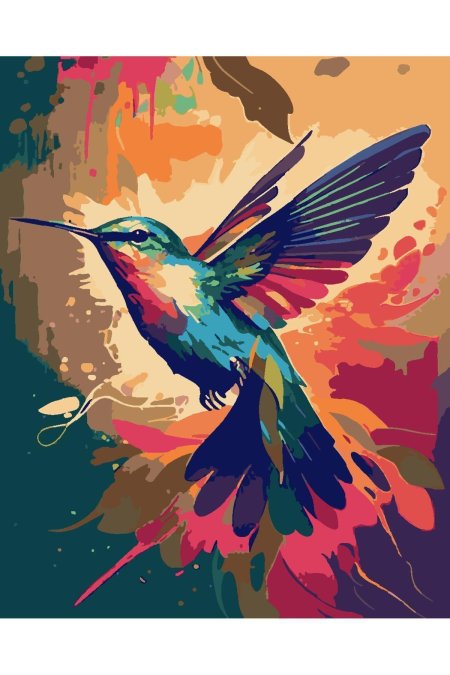 Картина по номерам колибри