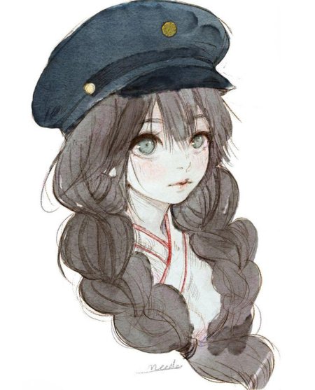 Aниме девушка рисунок