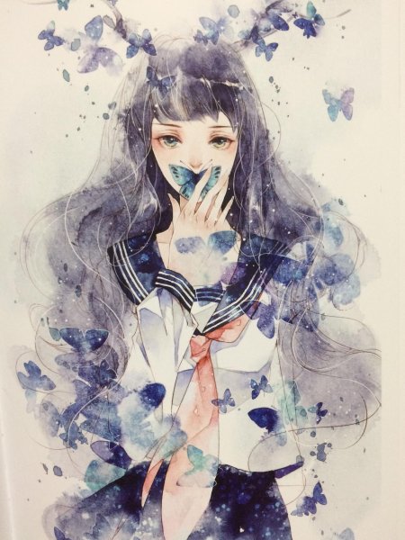 Аниме акварелью