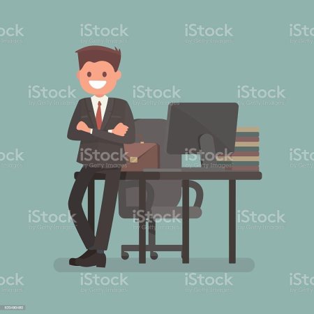 Офисный работник иллюстрация