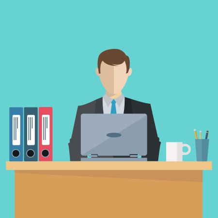 Офисный работник иллюстрация