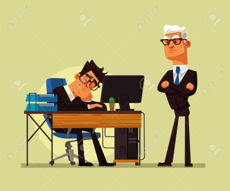 Офисный работник иллюстрация