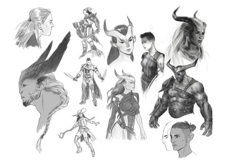 Dragon age кунари арт