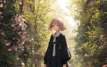 Девушка в платье аниме