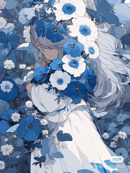Голубые цветы аниме