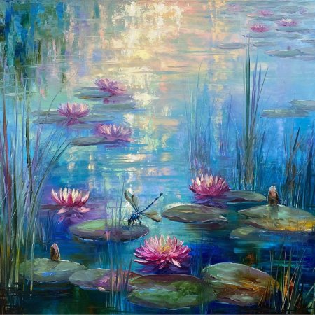 Ольга абрамова пастель картины кувшинки