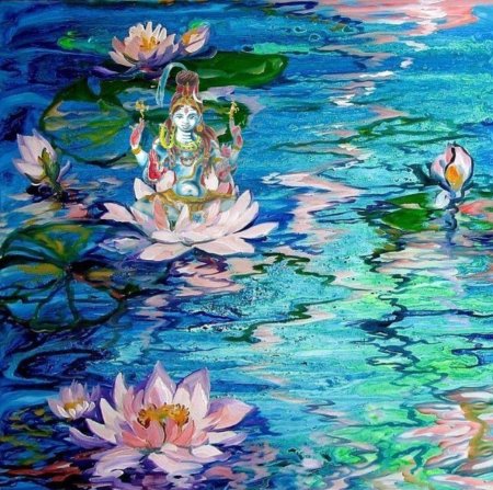 Водяные лилии картина