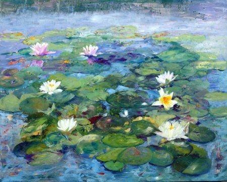 Картина кувшинки клода моне